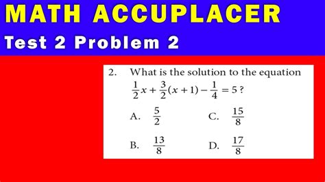 accuplacer sample math test